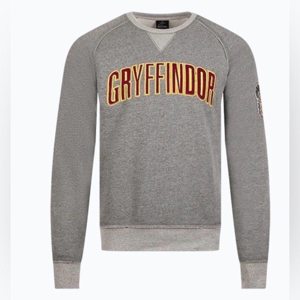 Harry Potter Gryffindor Crewneck Sweatshirt Small Gray Universal Studios